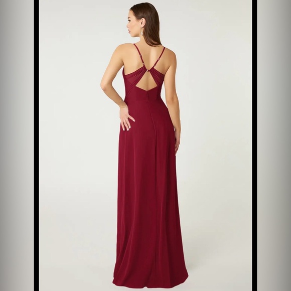 Azazie Dresses & Skirts - Azazie Burgundy Backless Dress